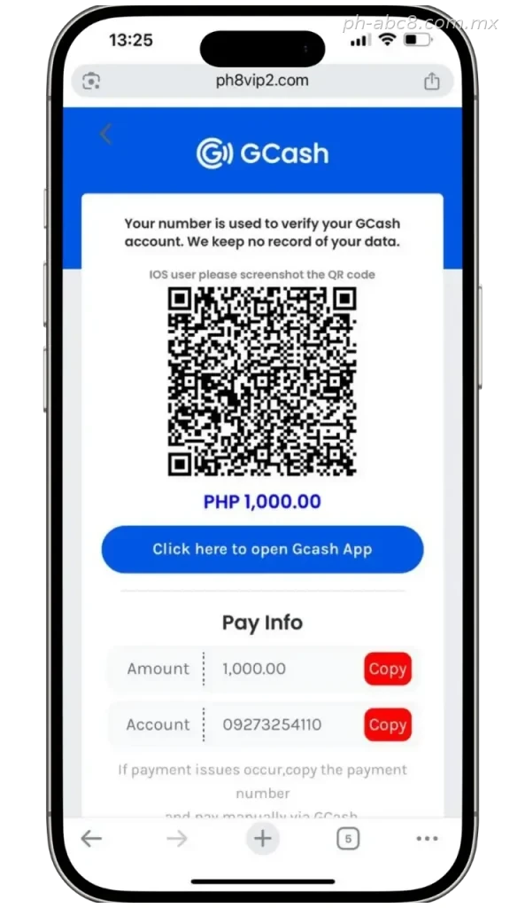 Ph8 Deposito Gcash account